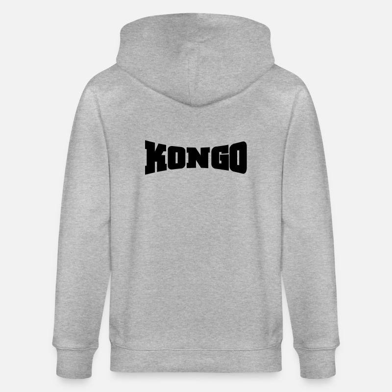 Congo logo - Veste à capuche bio CULTIVATOR Stanley/Stella Unisexe - gris chiné