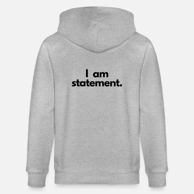 Ich bin Statement - Stanley/Stella Unisex Bio-Kapuzenjacke CULTIVATOR  - Grau meliert