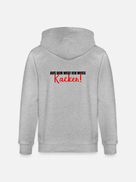 aus dem weg kacken - Stanley/Stella Unisex Bio-Kapuzenjacke CULTIVATOR  - Grau meliert