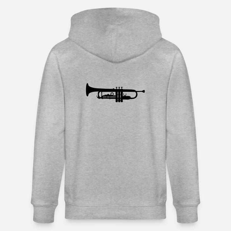 Trompete - Stanley/Stella Unisex Bio-Kapuzenjacke CULTIVATOR  - Grau meliert