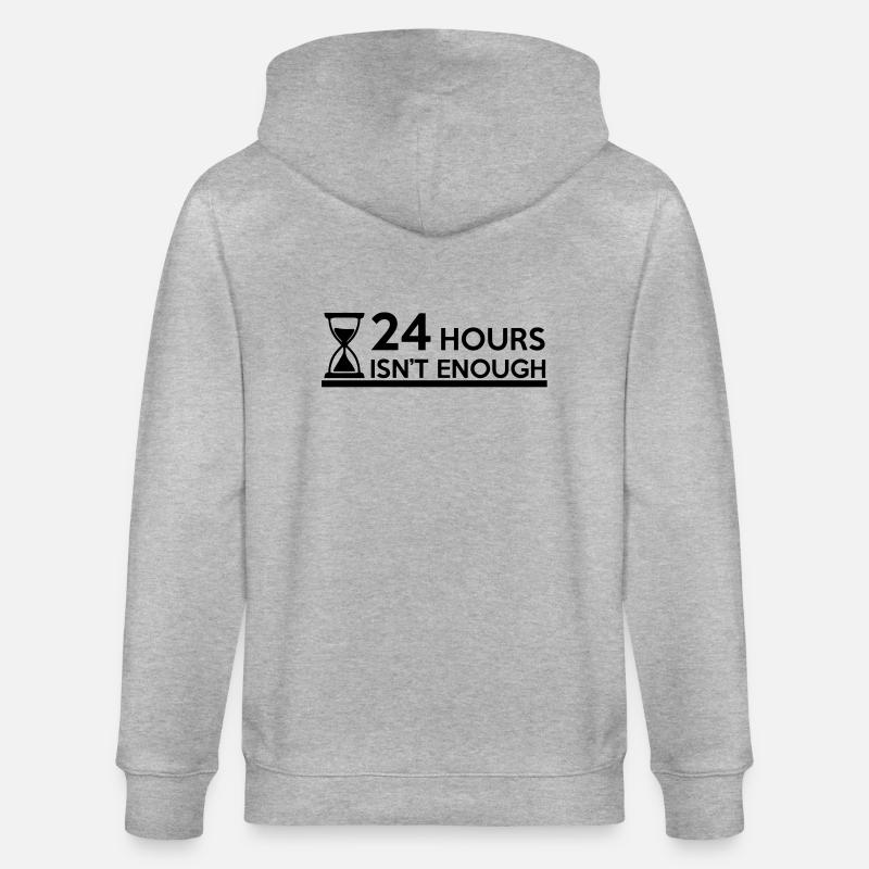 24 Hours isn't enough - Kurz Lang Unendlich - Stanley/Stella Unisex Bio-Kapuzenjacke CULTIVATOR  - Grau meliert