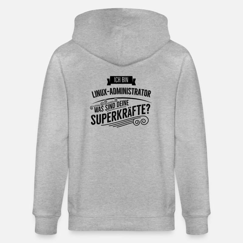 Linux Administrator - Stanley/Stella Unisex Bio-Kapuzenjacke CULTIVATOR  - Grau meliert