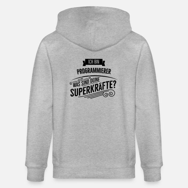 Programmierer - Stanley/Stella Unisex Bio-Kapuzenjacke CULTIVATOR  - Grau meliert