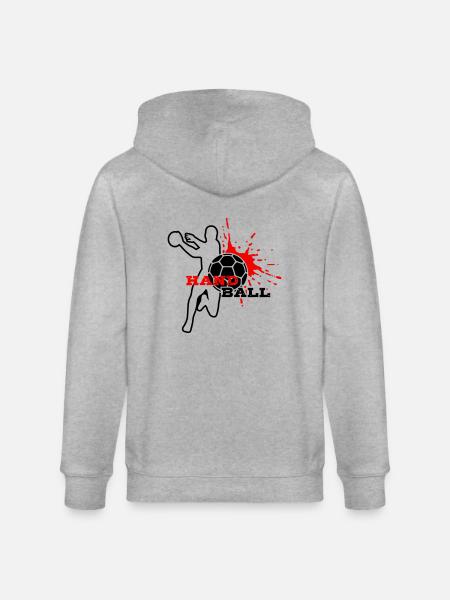 HANDBALL Spieler-Splash - Stanley/Stella Unisex Bio-Kapuzenjacke CULTIVATOR  - Grau meliert