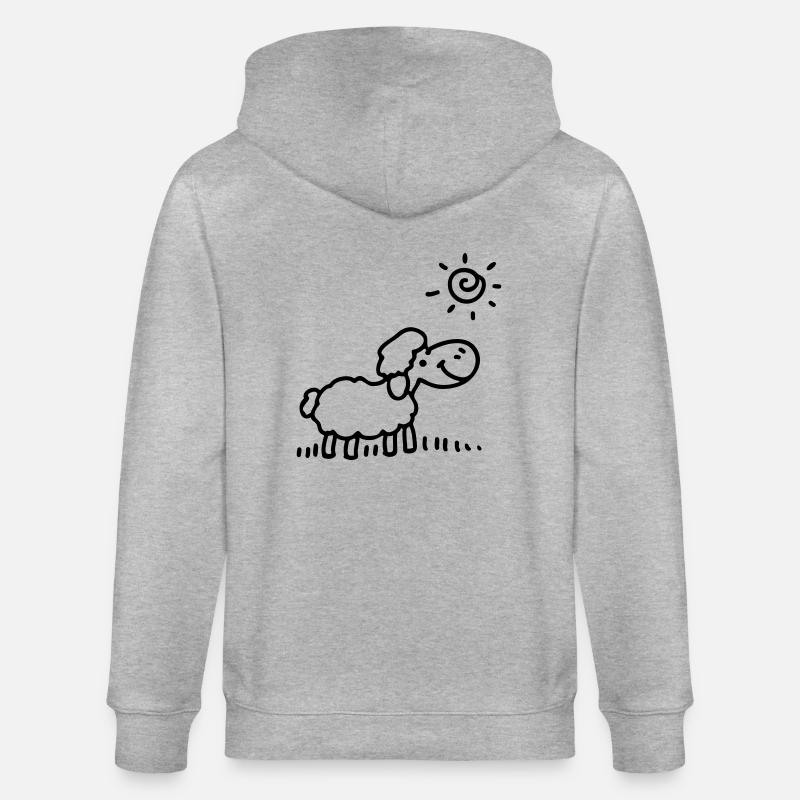 Schäfchen Sonne - line - Stanley/Stella Unisex Bio-Kapuzenjacke CULTIVATOR  - Grau meliert
