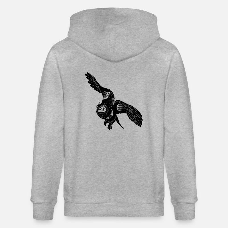 Universum Eule - Stanley/Stella Unisex Bio-Kapuzenjacke CULTIVATOR  - Grau meliert