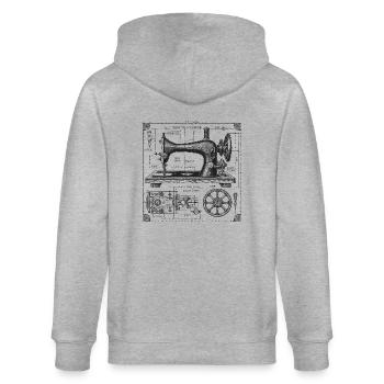 Machine à coudre - Veste à capuche bio CULTIVATOR Stanley/Stella Unisexe - gris chiné - Dos - Luana (180cm)