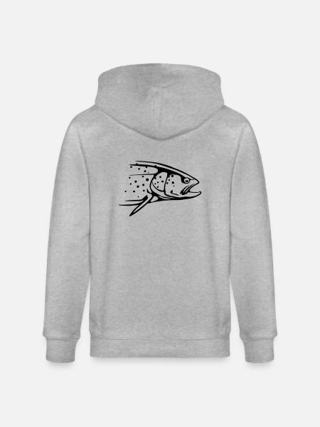 truite - Veste à capuche bio CULTIVATOR Stanley/Stella Unisexe - gris chiné