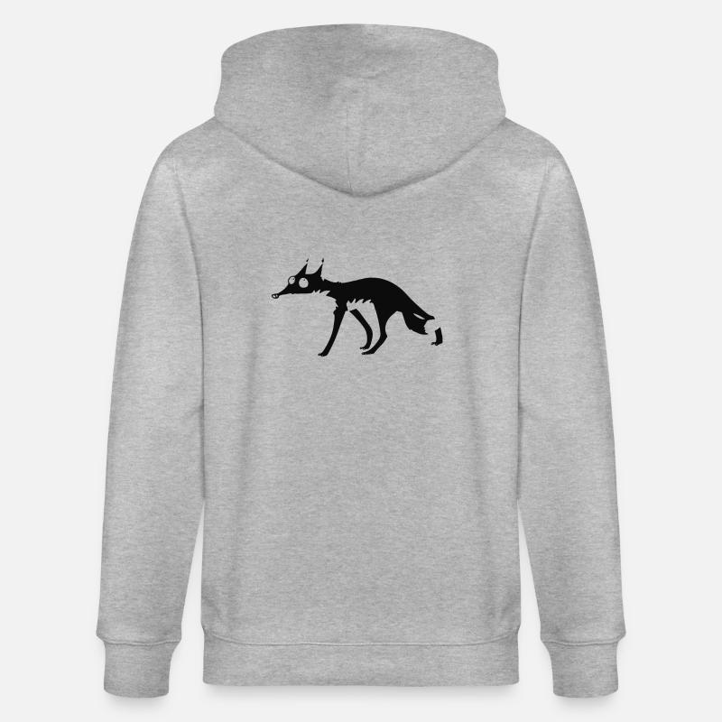 Black Fox n ° 4 - Veste à capuche bio CULTIVATOR Stanley/Stella Unisexe - gris chiné
