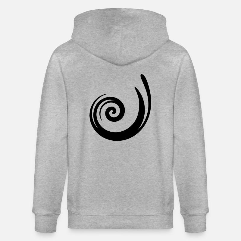 black pattern black gift idea - Stanley/Stella CULTIVATOR  Unisex Organic Hooded Jacket - heather grey