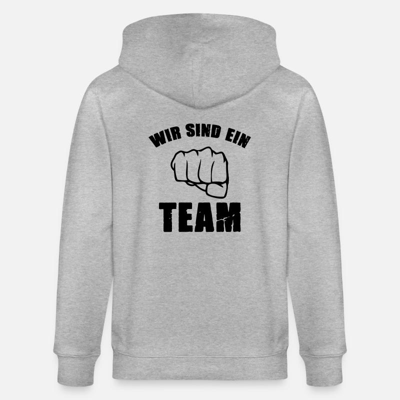 wir sind ein team - Stanley/Stella Unisex Bio-Kapuzenjacke CULTIVATOR  - Grau meliert