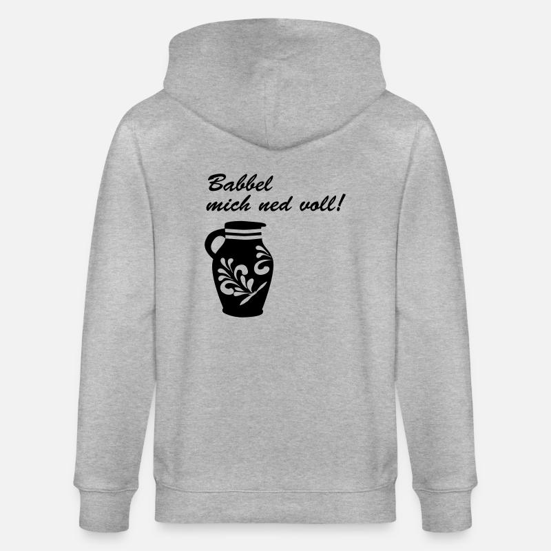 Bembel Babbel mich ned - Stanley/Stella Unisex Bio-Kapuzenjacke CULTIVATOR  - Grau meliert