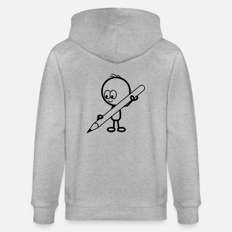 mann_mit_stift - Stanley/Stella Unisex Bio-Kapuzenjacke CULTIVATOR  - Grau meliert