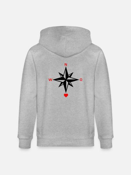 south_heart_072011_a_2c - Stanley/Stella CULTIVATOR  Unisex Organic Hooded Jacket - heather grey