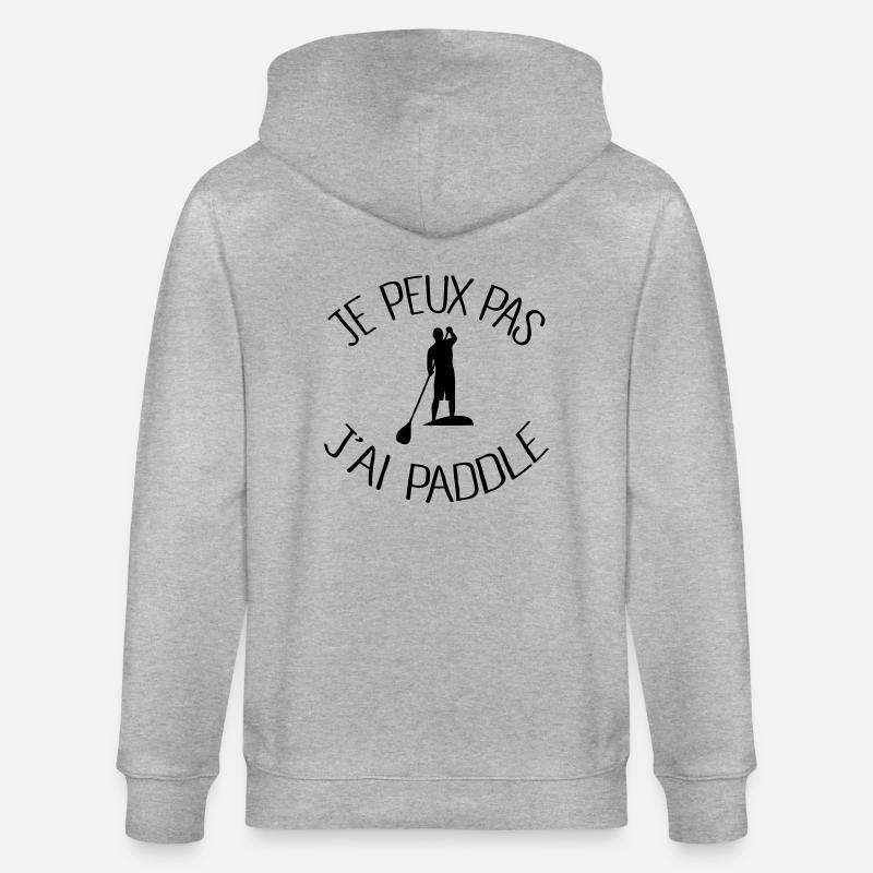 Je peux pas j'ai Paddle - Veste à capuche bio CULTIVATOR Stanley/Stella Unisexe - gris chiné
