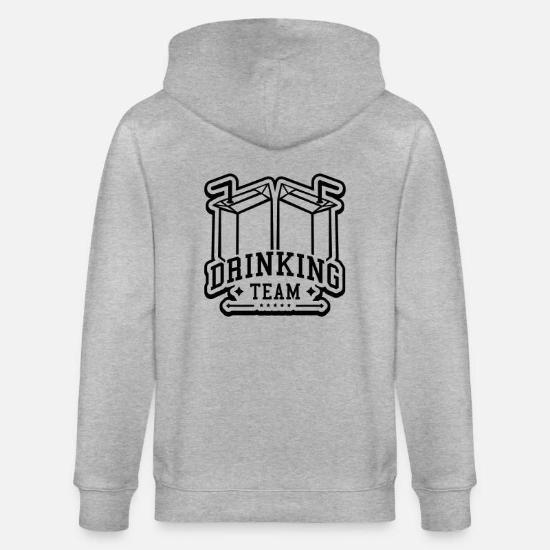 drinking_team_funny_pe1 - Veste à capuche bio CULTIVATOR Stanley/Stella Unisexe - gris chiné