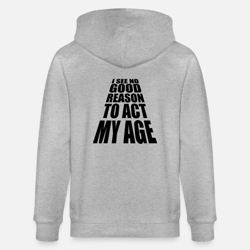 pour agir à mon âge - Veste à capuche bio CULTIVATOR Stanley/Stella Unisexe - gris chiné