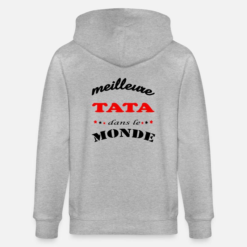 Meilleure TATA dans le monde - Veste à capuche bio CULTIVATOR Stanley/Stella Unisexe - gris chiné