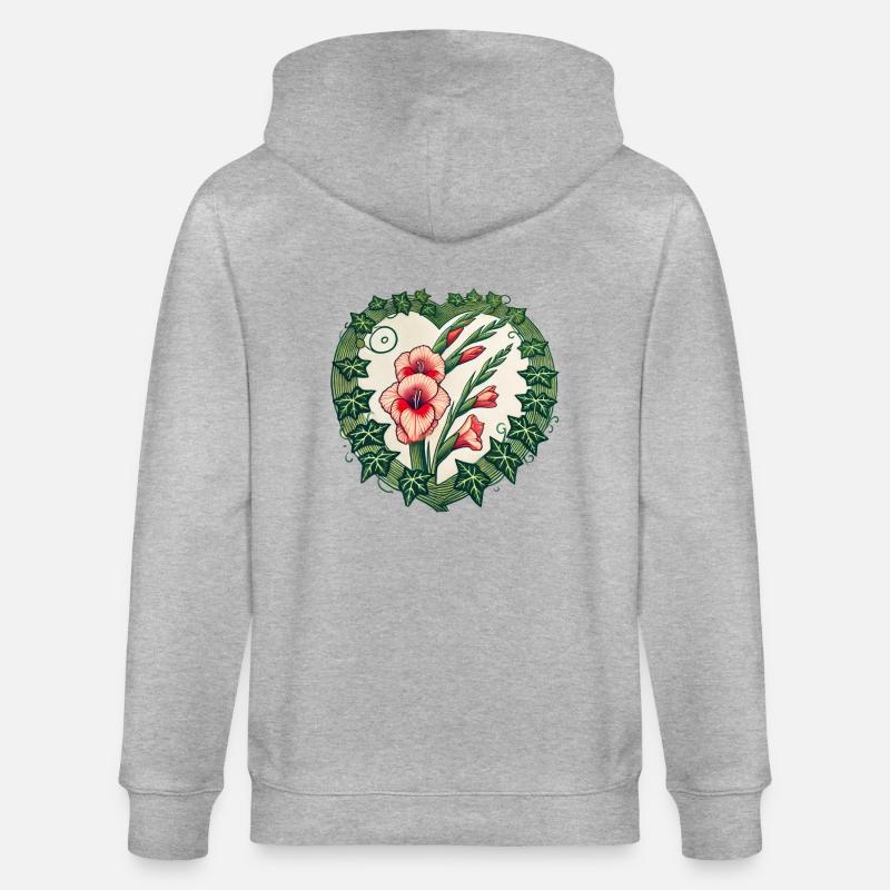 Gladiole - Stanley/Stella Unisex Bio-Kapuzenjacke CULTIVATOR - Grau meliert