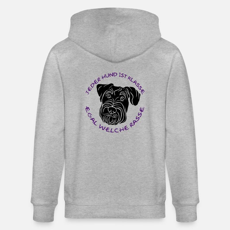 « Chaque chien est génial... » - Veste à capuche bio CULTIVATOR Stanley/Stella Unisexe - gris chiné