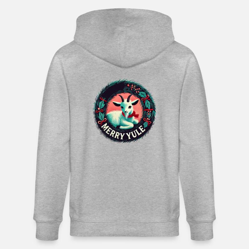 Joyeuse chèvre de Noël - Veste à capuche bio CULTIVATOR Stanley/Stella Unisexe - gris chiné