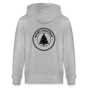 Frohe Weihnachten - Stanley/Stella Unisex Bio-Kapuzenjacke CULTIVATOR  - Grau meliert - Hinten - Luana (180cm)