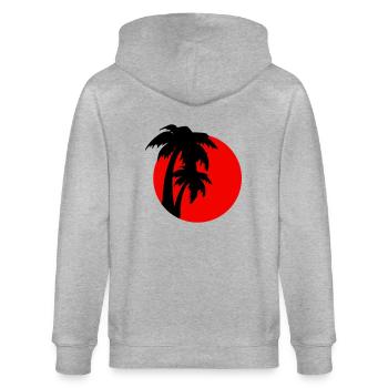 palms - Veste à capuche bio CULTIVATOR Stanley/Stella Unisexe - gris chiné - Dos - Luana (180cm)