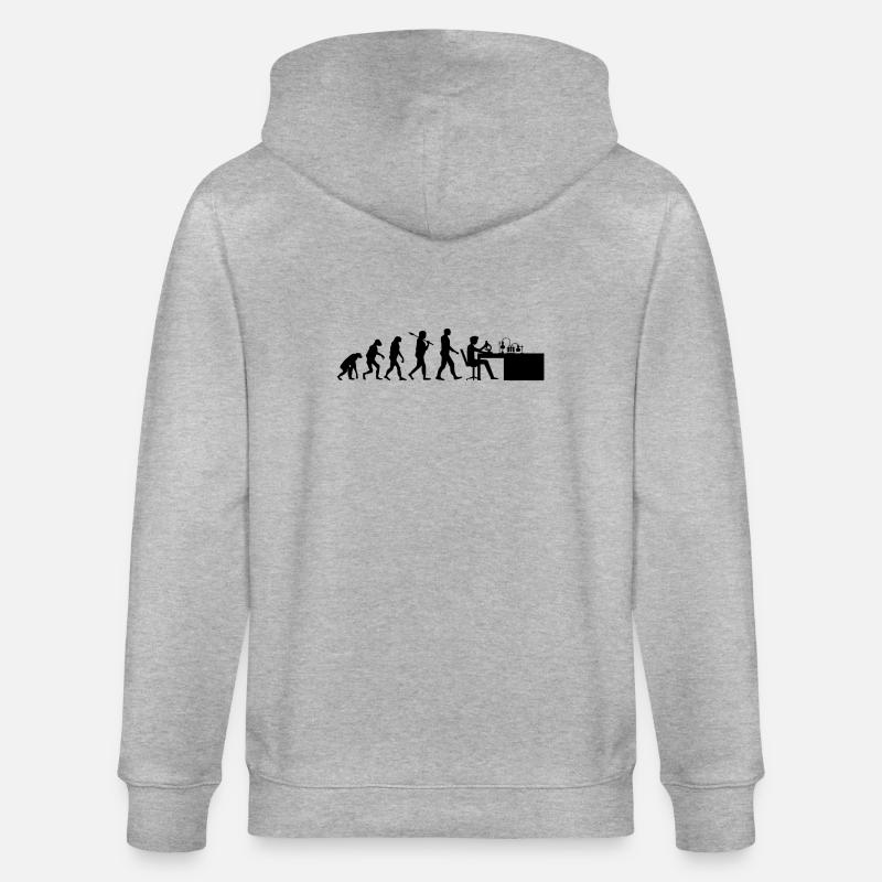 Chemie Evolution Chemiker Geschenk - Stanley/Stella Unisex Bio-Kapuzenjacke CULTIVATOR  - Grau meliert