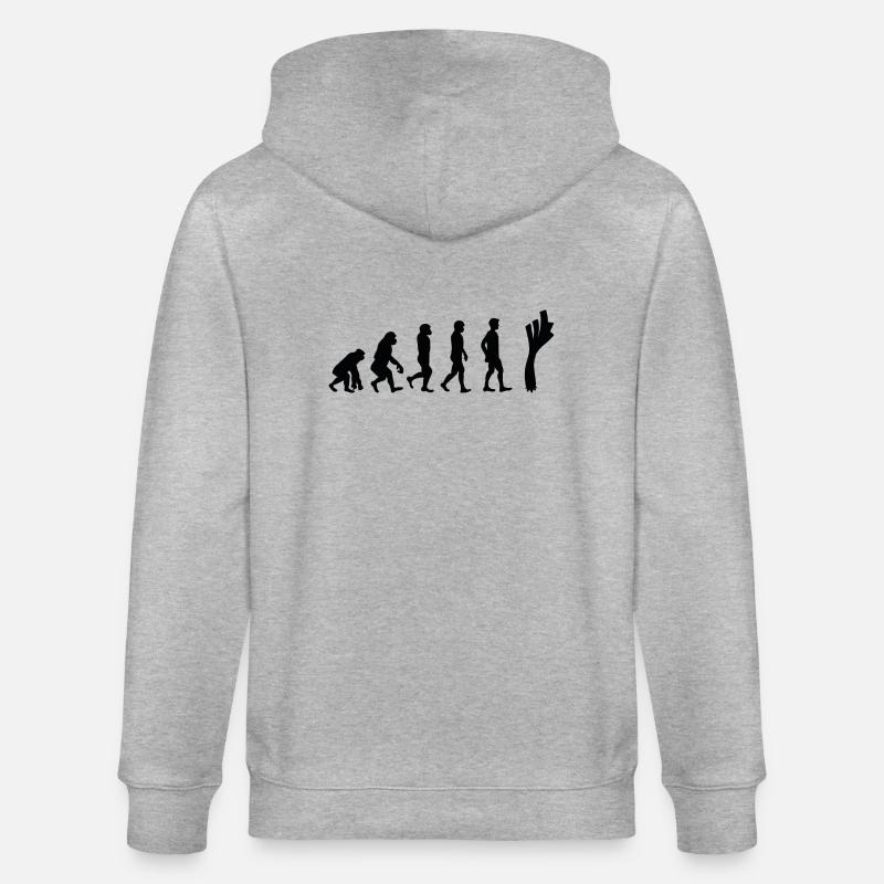 évolution poireau - Veste à capuche bio CULTIVATOR Stanley/Stella Unisexe - gris chiné