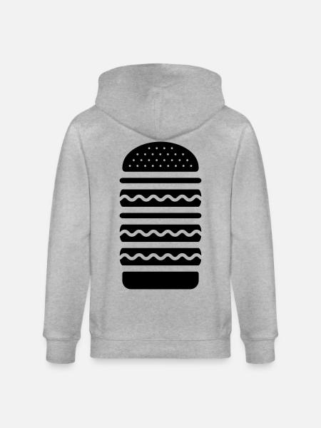 Big Burger Kitchen - Stanley/Stella CULTIVATOR Unisex Organic Hooded Jacket - heather grey