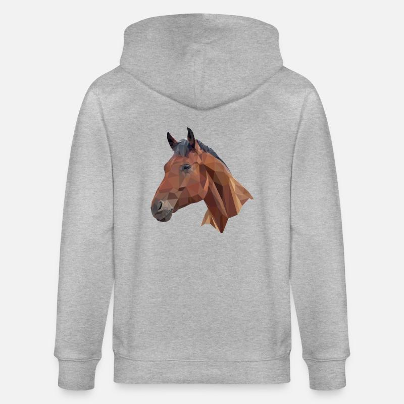 Cheval poly - Veste à capuche bio CULTIVATOR Stanley/Stella Unisexe - gris chiné
