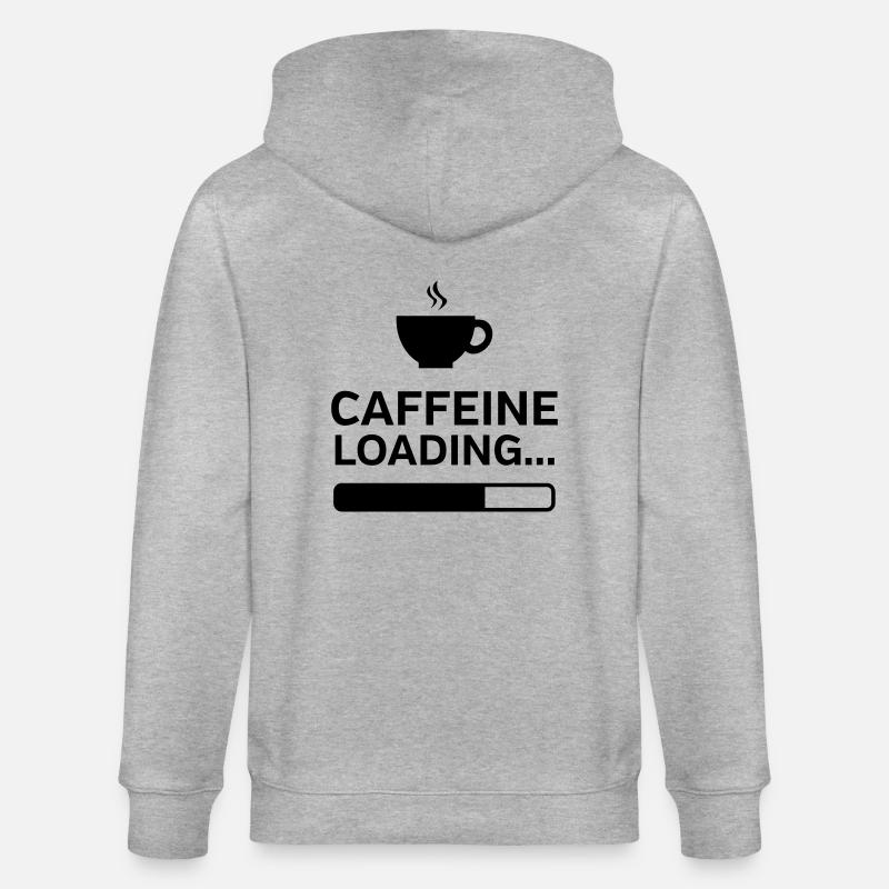 Caffeine Loading... - Stanley/Stella Unisex Bio-Kapuzenjacke CULTIVATOR  - Grau meliert