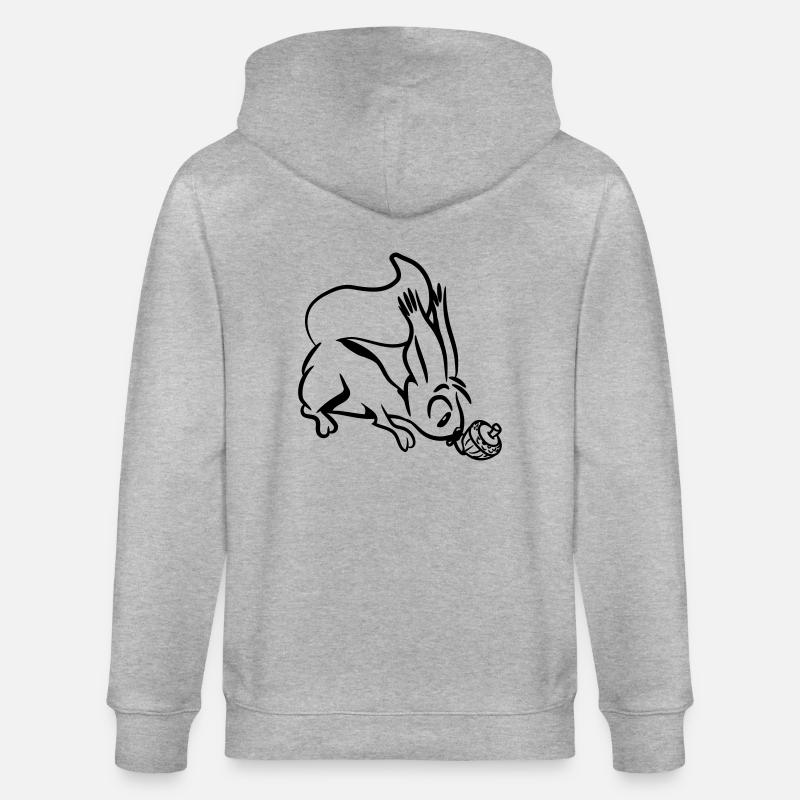 Squirrel doux drôle - Veste à capuche bio CULTIVATOR Stanley/Stella Unisexe - gris chiné