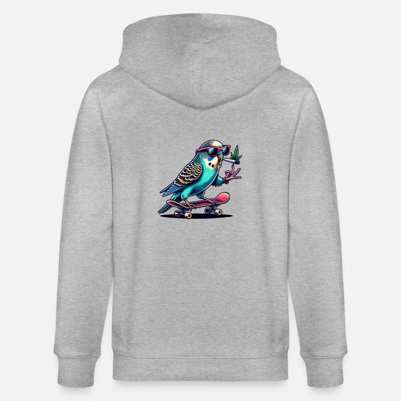 Perruche flagrante - Veste à capuche bio CULTIVATOR Stanley/Stella Unisexe - gris chiné