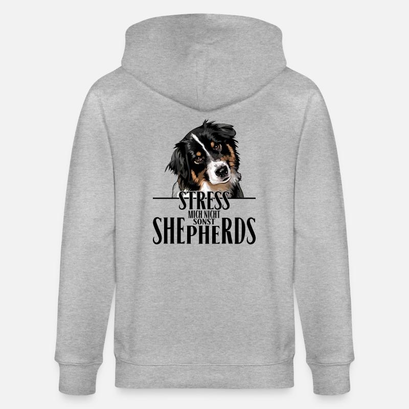 AUSTRALIAN SHEPHERD Spruch Wilsigns Aussie - Stanley/Stella Unisex Bio-Kapuzenjacke CULTIVATOR  - Grau meliert