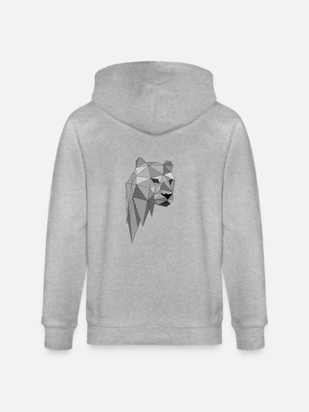 Panther Leopard Gift Gift Idea - Stanley/Stella CULTIVATOR  Unisex Organic Hooded Jacket - heather grey