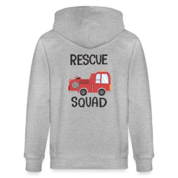 Camion de Pompier sapeurs pompiers - Veste à capuche bio CULTIVATOR Stanley/Stella Unisexe - gris chiné - Dos - Luana (180cm)