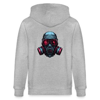 Gas mask - Stanley/Stella CULTIVATOR  Unisex Organic Hooded Jacket - heather grey - Back - Luana (180cm)