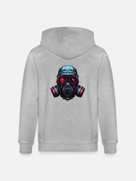 Gas mask - Stanley/Stella CULTIVATOR Unisex Organic Hooded Jacket - heather grey