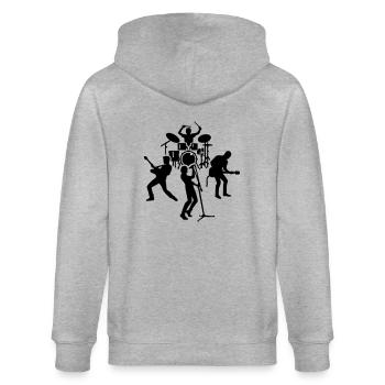 Orchestre - Veste à capuche bio CULTIVATOR Stanley/Stella Unisexe - gris chiné - Dos - Luana (180cm)