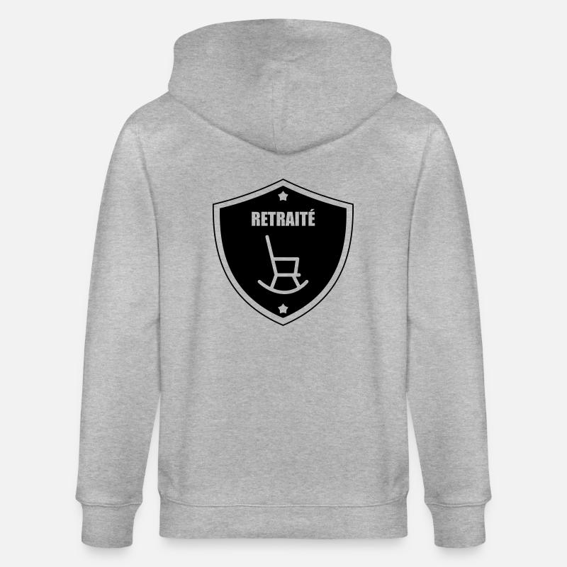 retraite / retraité / retraitée / pension - Veste à capuche bio CULTIVATOR Stanley/Stella Unisexe - gris chiné