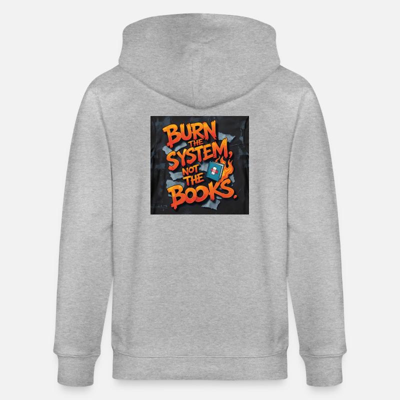 Feuriger Graffiti-Protest - Stanley/Stella Unisex Bio-Kapuzenjacke CULTIVATOR  - Grau meliert