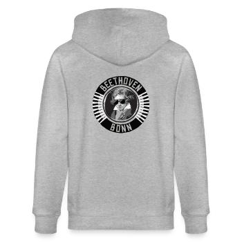 Beethoven Bonn - Stanley/Stella CULTIVATOR  Unisex Organic Hooded Jacket - heather grey - Back - Luana (180cm)