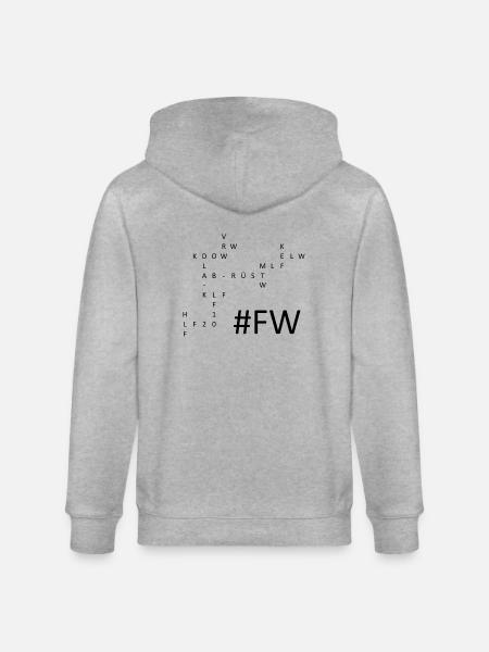 Designations of fire engines - Stanley/Stella CULTIVATOR Unisex Organic Hooded Jacket - heather grey