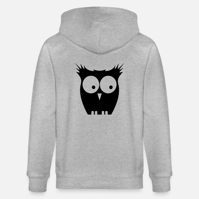 eule - Stanley/Stella Unisex Bio-Kapuzenjacke CULTIVATOR  - Grau meliert