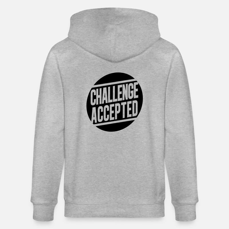 Challenge Accepted - Veste à capuche bio CULTIVATOR Stanley/Stella Unisexe - gris chiné