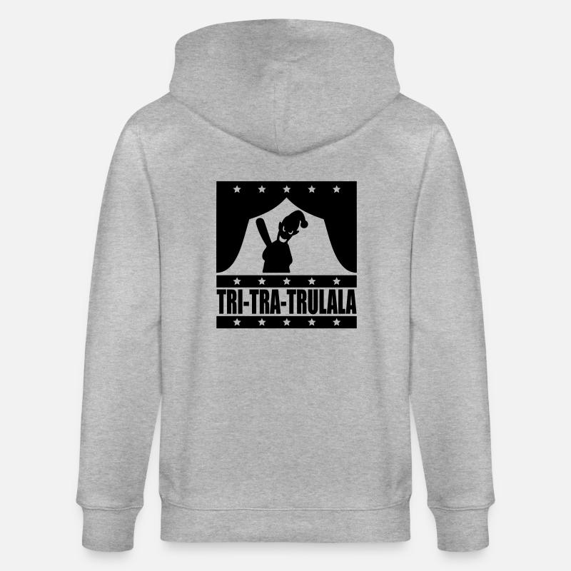 Tritratrulala mit Kasperle - Stanley/Stella Unisex Bio-Kapuzenjacke CULTIVATOR  - Grau meliert