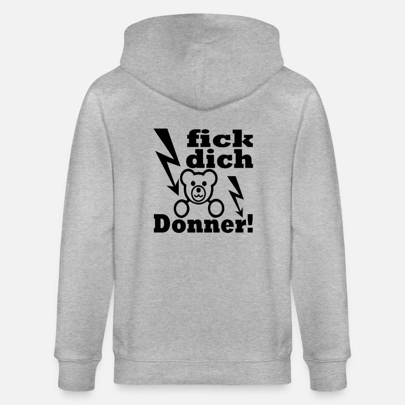 fick dich donner - Stanley/Stella Unisex Bio-Kapuzenjacke CULTIVATOR  - Grau meliert