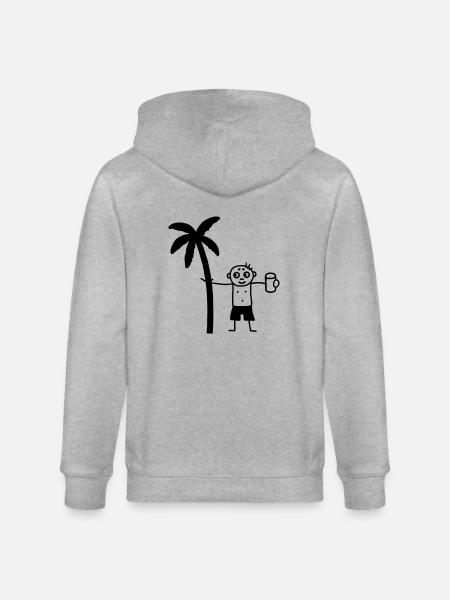 Party unter Palmen - Stanley/Stella Unisex Bio-Kapuzenjacke CULTIVATOR - Grau meliert
