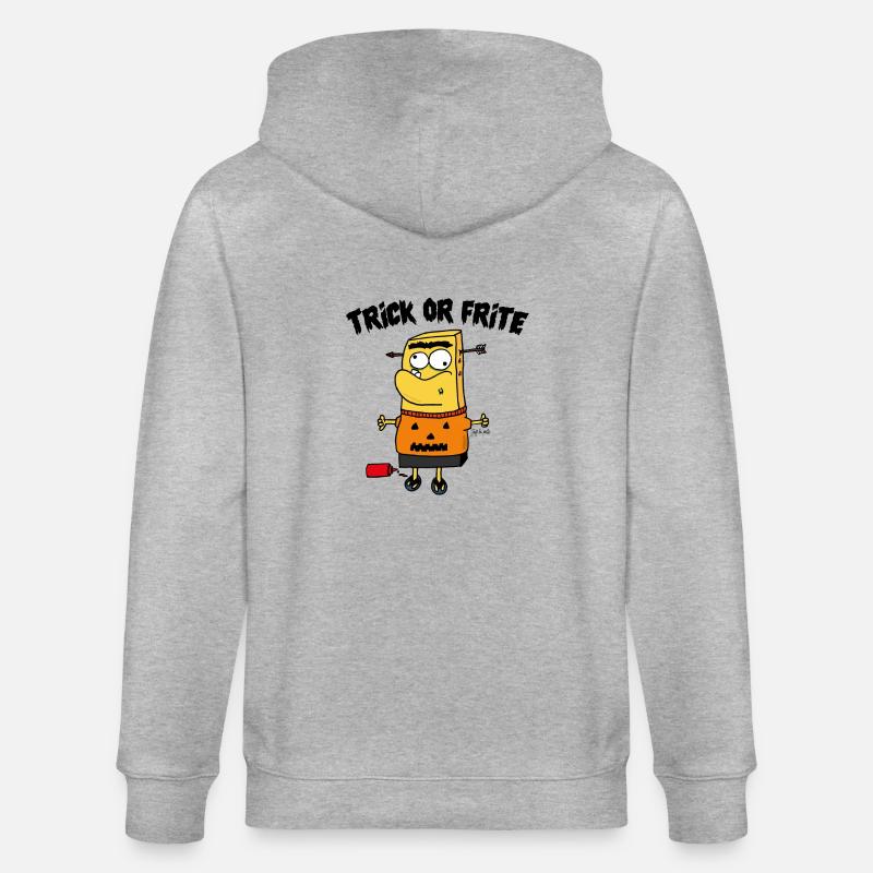 Trick oder frittiert! - Stanley/Stella Unisex Bio-Kapuzenjacke CULTIVATOR  - Grau meliert